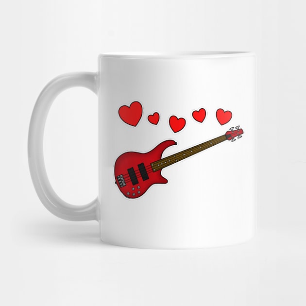 Valentines Bass Guitar Bassist Wedding Musician by doodlerob